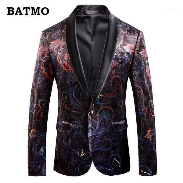 

men's suits & blazers batmo 2021 arrival printed casual men,men's suits,printed men's jackets plus-size 90081, White;black
