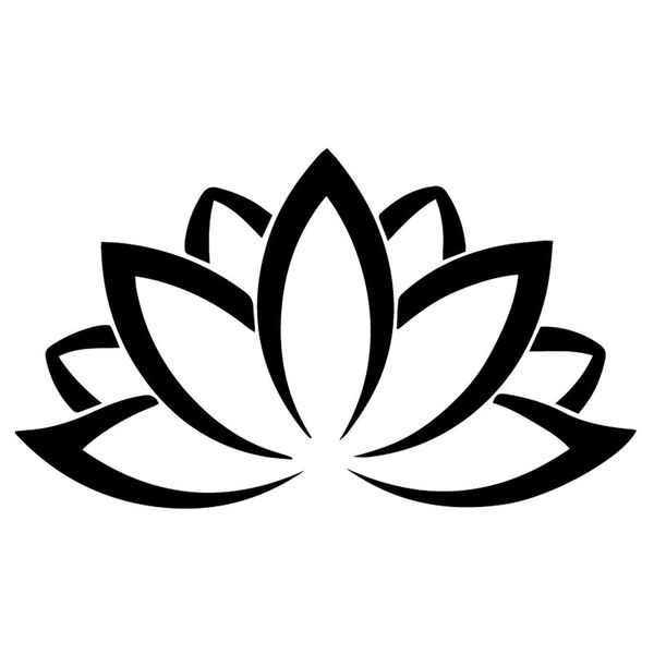 

16.7x9.6cm lotus flower window decoration whole body decal art car stickers c25-0346