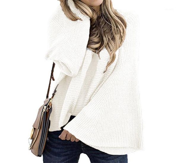 

women long batwing sleeve autumn winter casual loose pullover sweater loose long bat sweater1, White;black