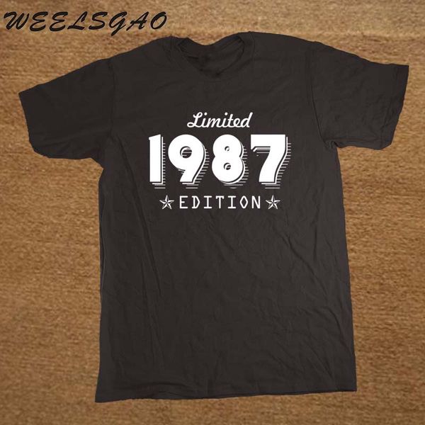 

weelsgao trend limited edition 1987 born 30th year birthday age present short sleeve o-neck t shirts for men sport hooded sweatshirt hoodie
