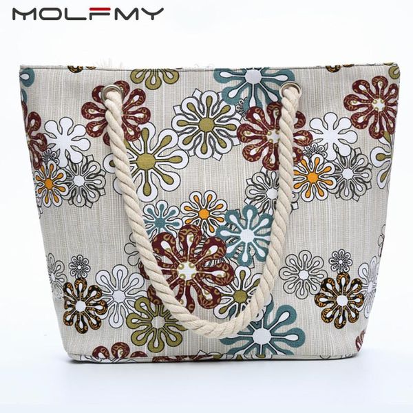 

large capacity women shopping bag floral printed canvas tote female casual beach bags daily use canvas handbags drop shipping