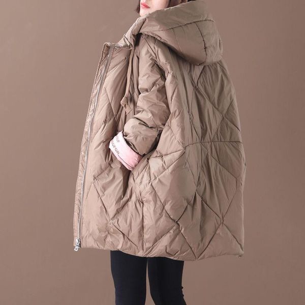 

women's down & parkas 2021 autumn winter women warm long coats female oversize fashion korean styles causal thick outwear jackets e36, Black