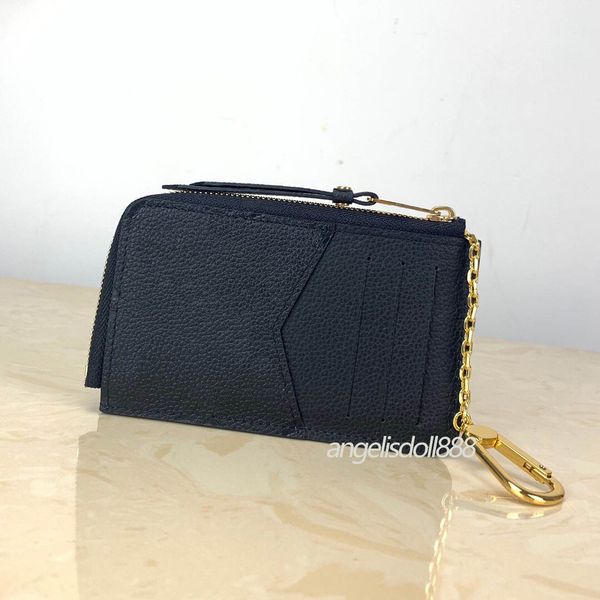 

women zippy wallets credit card holder coin purse pouch borsa genuine leather empreinte recto verso portefeuille 7a quality men wallet, Red;black