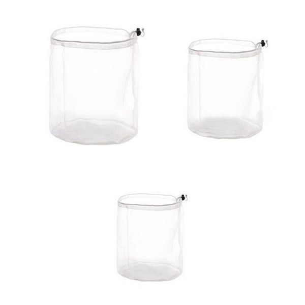 

new 3pcs/lot clothes washing machine laundry bra aid lingerie mesh net wash bag pouch basket 3 sizes thickened drawstring bag