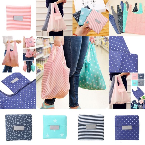 

style new fashion printing foldable green 5 shopping bag tote folding pouch handbags convenient large capacity storage bags 4 nfteg