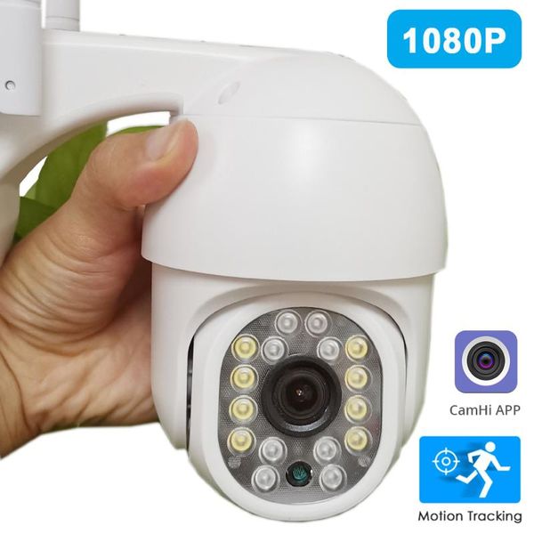 

2 inch ptz speed dome 1080p wifi ptz camera outdoor 2mp auto tracking cctv home security ip camera siren light camhi pro