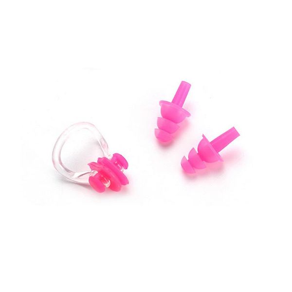 

adults swimming earplugs set nose clip for swimming silicone ear plug waterproof protection case diving ear plugs dropshipping sqchtk