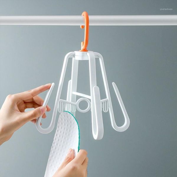 

hooks & rails small windproof shoe rack drying balcony hanging shoes pp material multifunctional rotary type durable rack1