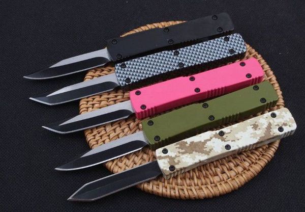 5 colori Back push mini Chiave fibbia autotf EDC coltello tascabile coltelli in alluminio coltello regalo di natale 440C drop tanto D / E lama