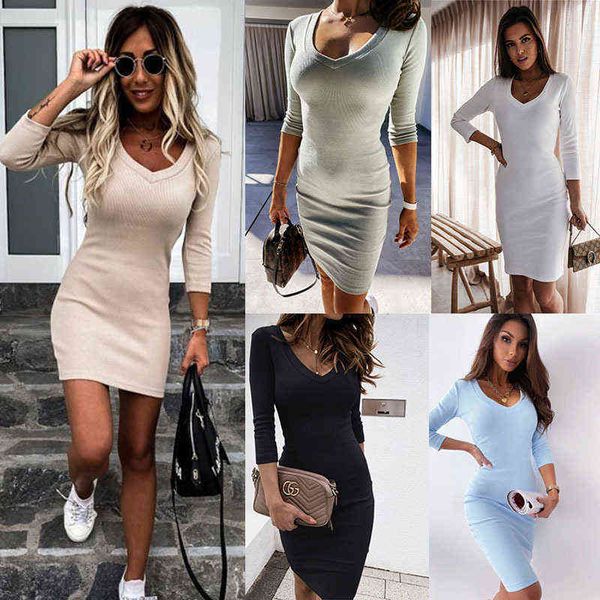 

long sleeve knitted dress in autumn and winter 2022, Black;gray