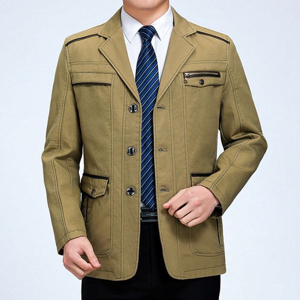 

2021 new middle-aged man spring male jacket fashion jackets size m-xxxl 4xl 5xl 1jtf, Black;brown