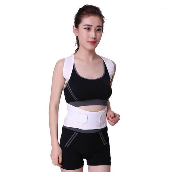 

back support adjustable micro elastic white humpback corset posture corrector belt student adolescent1, Black;blue