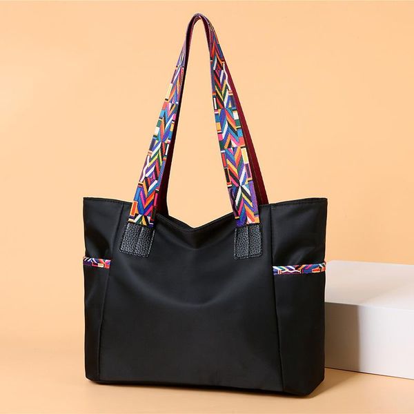 

cross body aliwood large capacity nylon women shoulder bags simple colorful strap waterproof casual tote shopping bag handbags