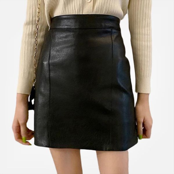 

black womens leather skirt female pu leather skirts for women high waist skirt shorts pencil skirt a line spring 2021