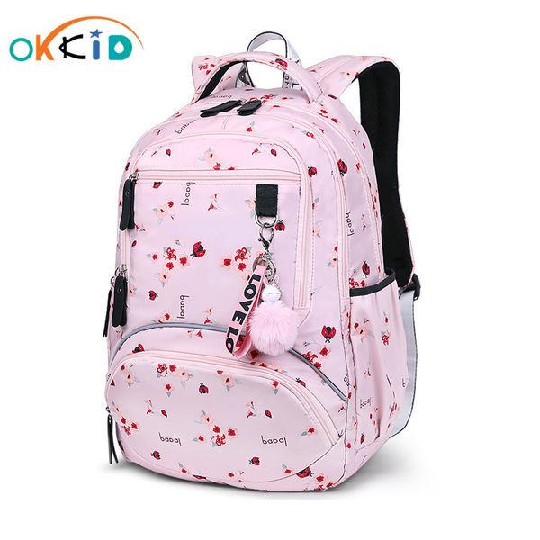 

okkid school bags for girls waterproof bookbag student cute flower backpack children backpacks kids school backpack girl gift lj200918