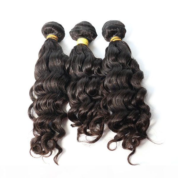 

factory supply directly wholesale glamorous virgin brazilian deep body wave human hair bundles natural looking for women, Black;brown