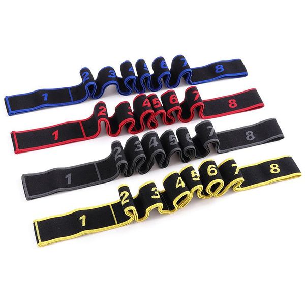 

resistance bands 8 loops yoga stretch strap adjustable sports d-ring straps fitness belt for gym arm leg waist exercise rope retaining