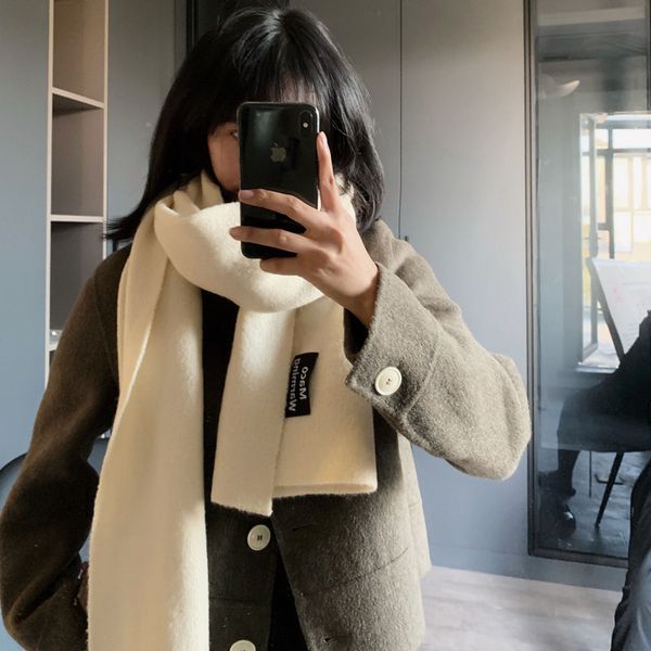 

greenhouses scarves women autumn and winter solid cashmere imitation long shawl dual purpose student warm bib man, Blue;gray