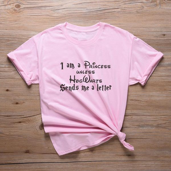 

i am a princess unless hogwarts sends me a letter womens t shirt christian tees harajuku gothic vintage feminist t shirts, White