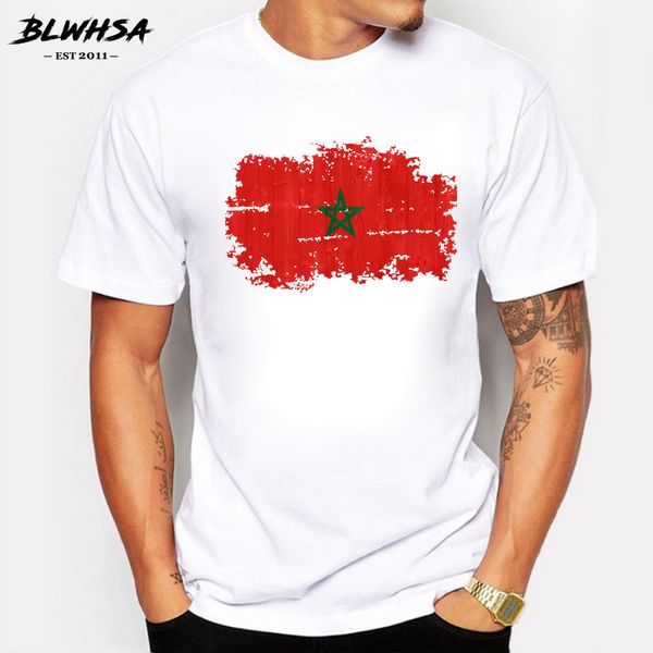 

blwhsa xs xxl morocco flag nostalgic style casual male short sleeve men's morocco tee sport hooded sweatshirt hoodie men t shirt