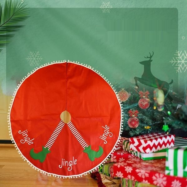

kypuq new christmas decoration gift tree christmas skirt ornament red tree non-woven accessory and non-woven machine embroidered accessories