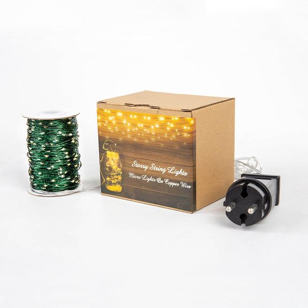 

зеленый cbale 1000 led гирлянд 100m улица сказочные огни открытый водонепроницаемый дерево гирляндой рождественский праздник decorration кпт