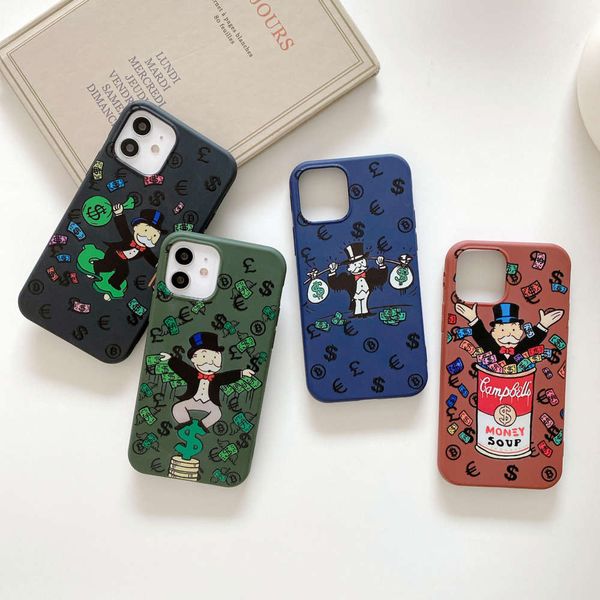 

soft silicone back cover with dollar drawing, vip 12 pro max 11 x xr max 7 8 plus, luxury case with dollar drawing