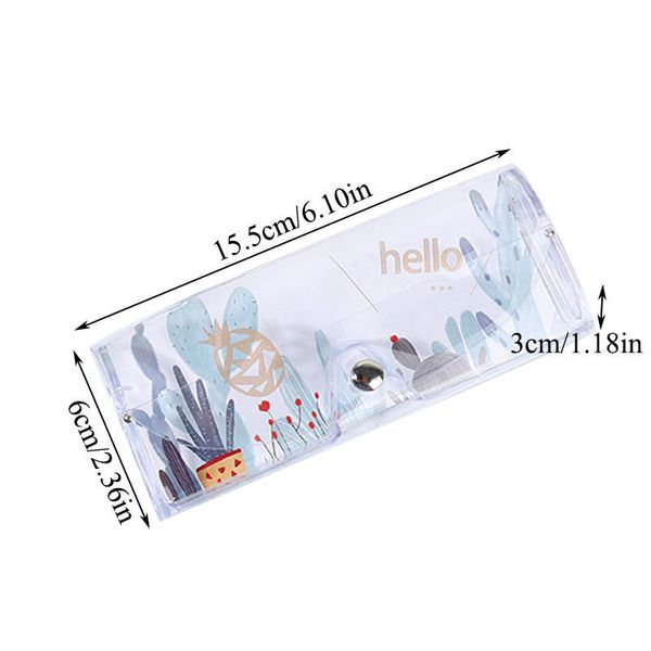 

pcs cartoon pvc eye cute travel 1 transparent eyewear accessoires glasses box bag case protection holder wholesale