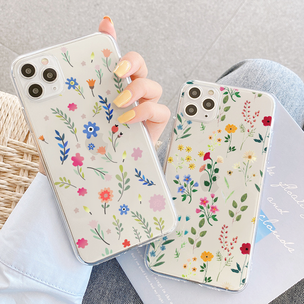 

cute flower leaf phone case for xiaomi redmi note 9pro max 9s 8t 8 7 6 k30 9a 7a mi note 10 ultra a3 9 lite 9t poco f2 pro cover