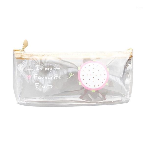 

1 pcs kawaii pencil case transparent pvc school pencil box case bag school supplies stationery1