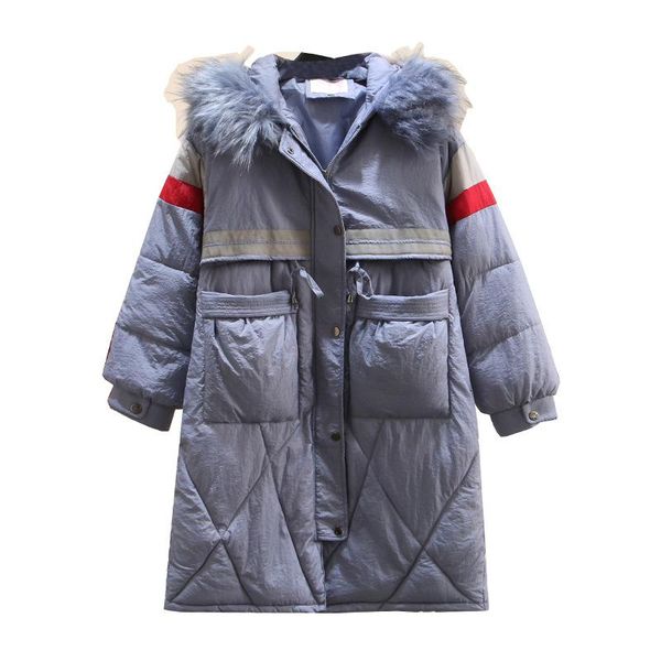 

mid-length plus size cotton-padded jacket women 2020 winter new fur collar hooded thick warm cotton-padded jacket 169, Black