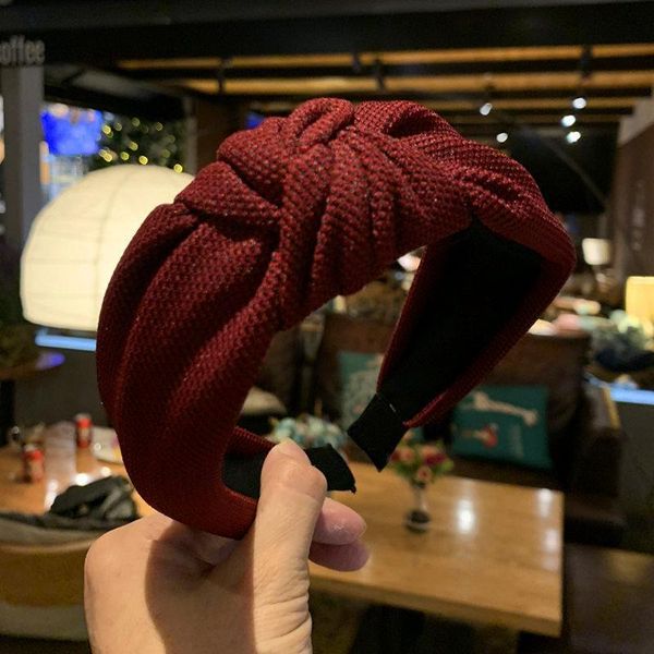 

korea women knitted wide headband head hoop cross knotted stretch hairband turban make up wash face headwrap hair accessories q bbyzke