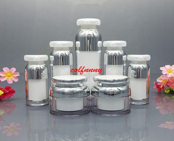 

storage bottles & jars 15ml 30ml 50ml 100ml empty acrylic emulsion essence vacuum pump bottle 30g 50g makeup cream jar cosmetic container f0