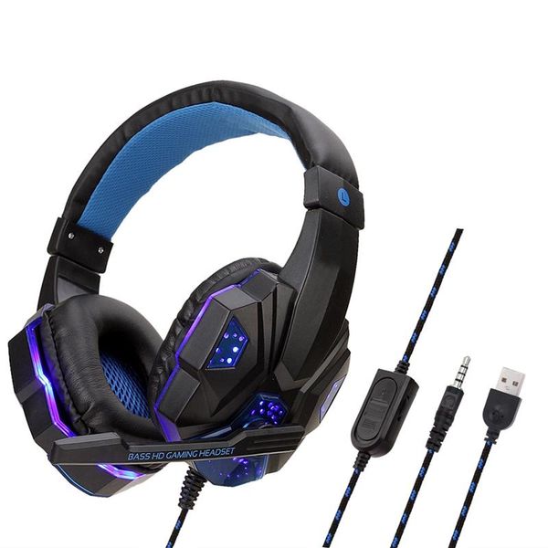 

soyto computer headset gaming headset led wired stereo microphone
