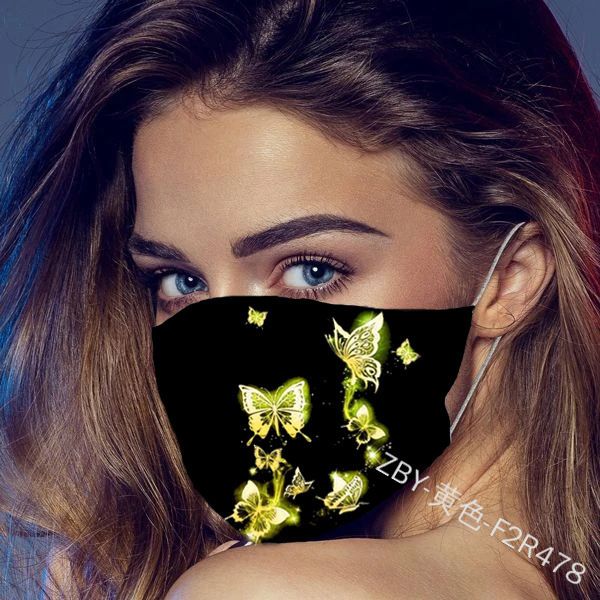 

u5gh6u designer mask boys girls black butterfly personalized pattern fashion face masks dustproof haze printed facemask 4 n