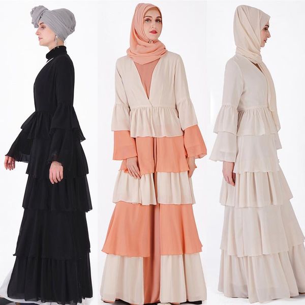 

abaya dubai kaftan hijab muslim dress malaysia chiffon cardigan jilbab caftan ramadan abayas for women turkish islamic clothing1, Red