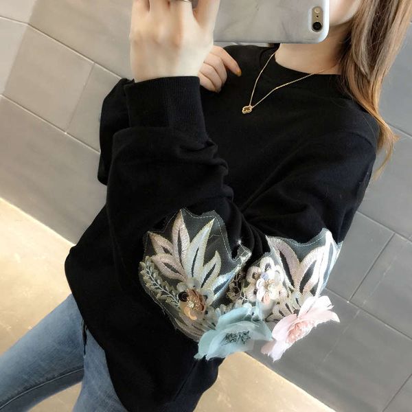 

2sf4bnew fashion trend of women's sweater in 2020, Black