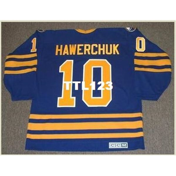 

mens #10 dale hawerchuk buffalo sabres 1992 ccm vintage retro hockey jersey or custom any name or number retro jersey, Black