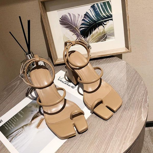 

dress shoes retro women's sandals 2021 summer square high heels mules women slippers casual slides femmes sandalias mujer size 35-39, Black