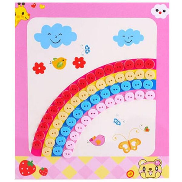 

4pcs 1pcs button puzzle stickers handmade diy toys for children montessori speelgoed brinquedo brinquedos juguetes gyh sqcjyt pingtoy