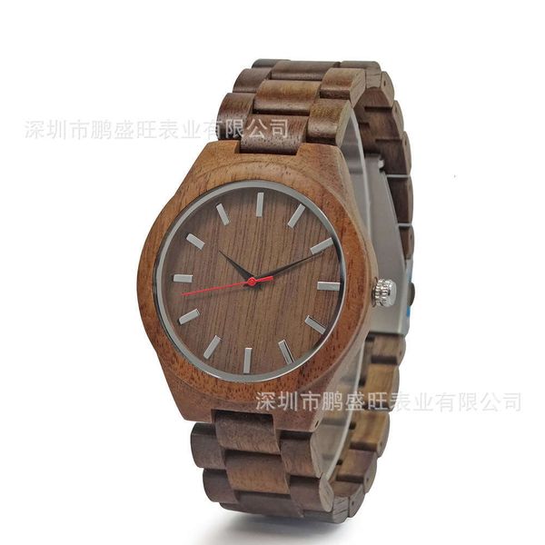 

men's watch walnut watch set wood all wood watch, Slivery;brown