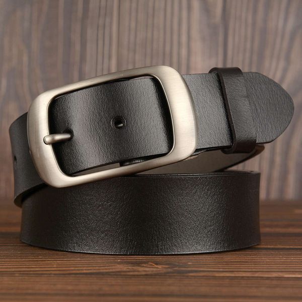 

real leather belt for men on leisure days, Black;brown