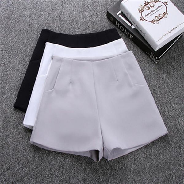 

2021 new women summer high waist a line shorts casual suit shorts women solid color short pants ladies 717408, White;black