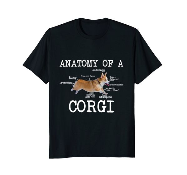 

new short sleeve casual anatomy of a corgi t-shirt funny dog t shirt summer casual man t shirt good quality sport hooded sweatshirt hoodie