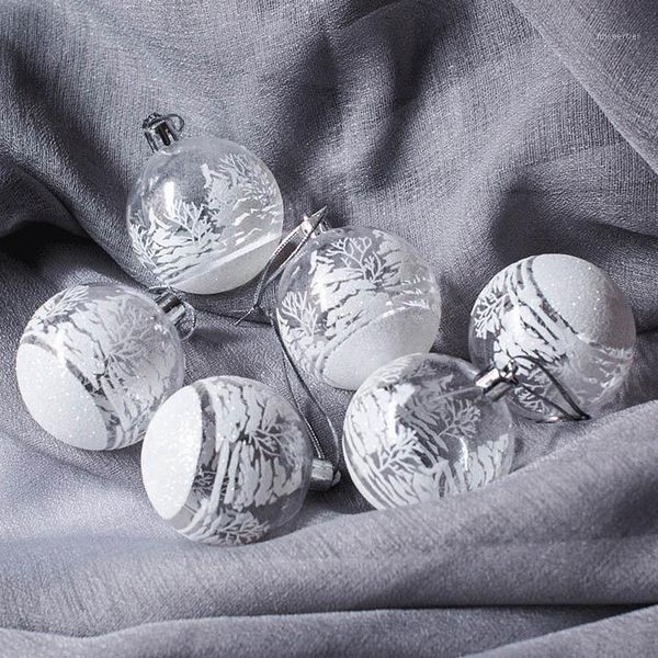 

6pcs/lot multicolor plastic ball christmas tree ornaments hanging pendants craft new year xmas decor home party decoration 626031
