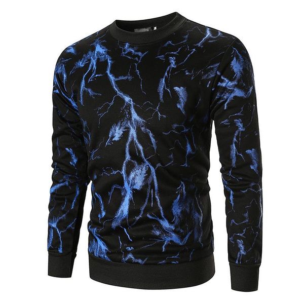 

men's hoodies & sweatshirts zogaa winter round neck pullover sweatshirt camouflage pattern slim fit all-match fashion casual trendy, Black