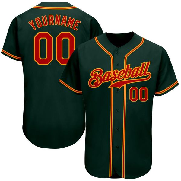 

custom green red-gold authentic baseball jersey, Blue;black