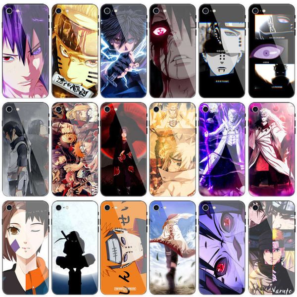 

glass iphone 8 7plus 786s mobile phone case naruto sasuke weasel ani
