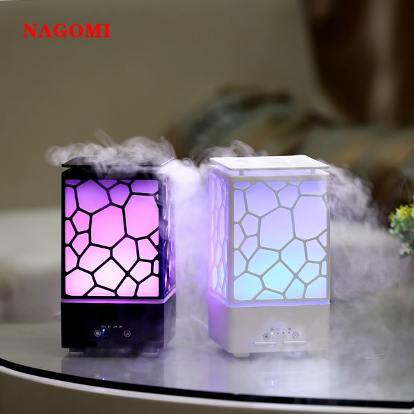 

air humidifier mist maker 200ml aroma essential oil diffuser water cube humidifier ultrasonic colorful night light office home 1012