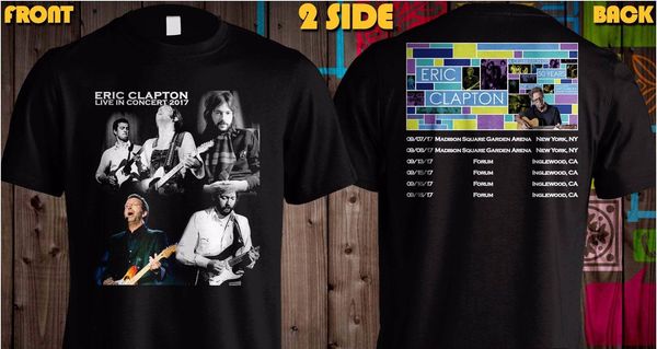 

eric clapton live in concert 2017 t shirt black/white classic round collar short sleeve tee t shirt sport hooded sweatshirt hoodie